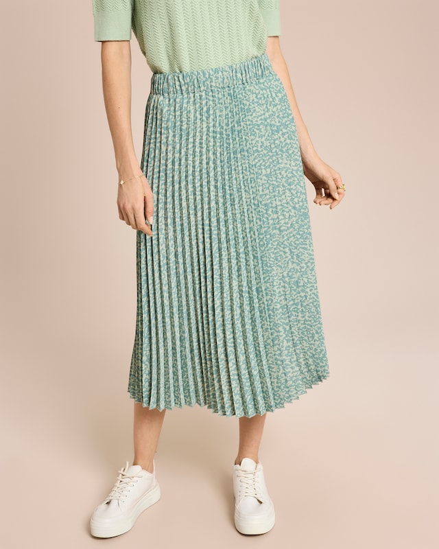 Plissee Rock mit Print