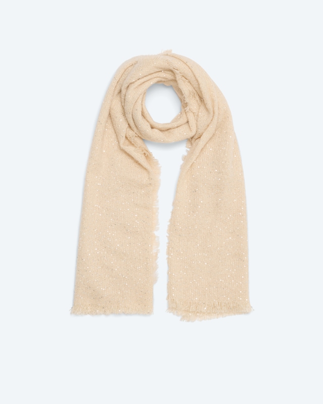 Bouclé-Schal mit Pailletten
