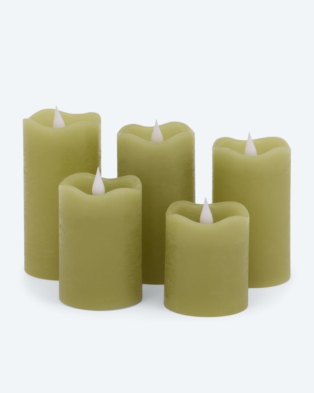 LED-Stumpenkerzen 'Long Shine', 5tlg.