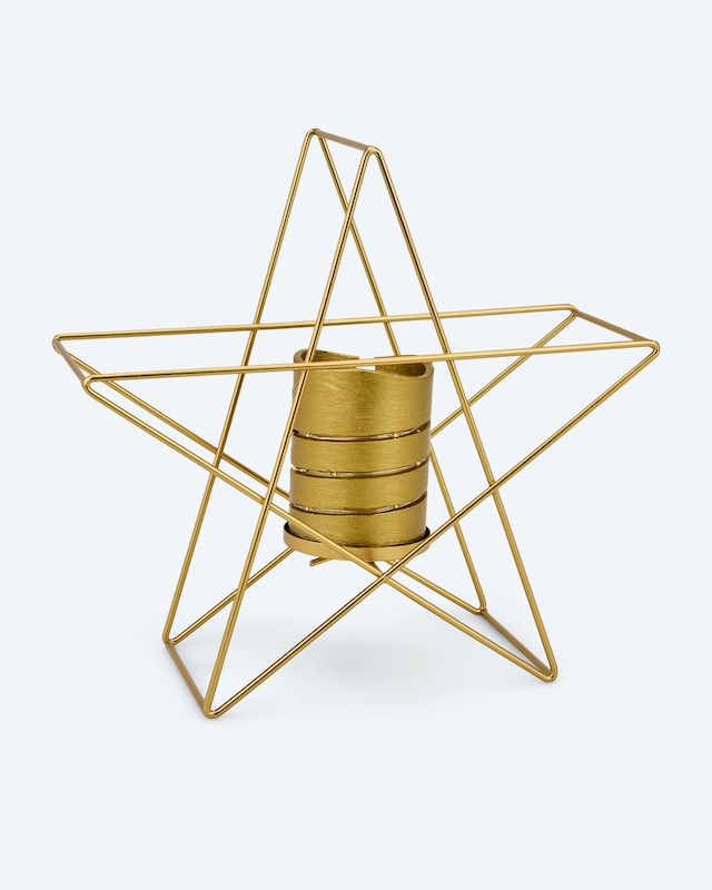 Metall-Kerzenhalter mit LED-Kerze