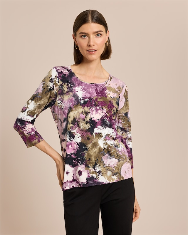 Blumen-Print Shirt