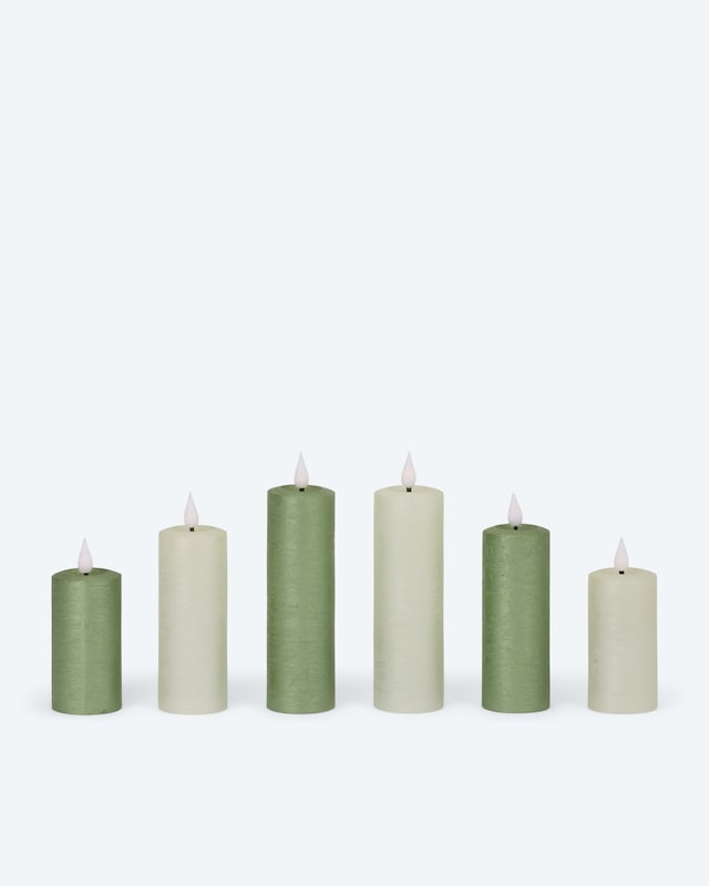 LED-Votivkerzen mit Touch-Flammen, 6tlg.