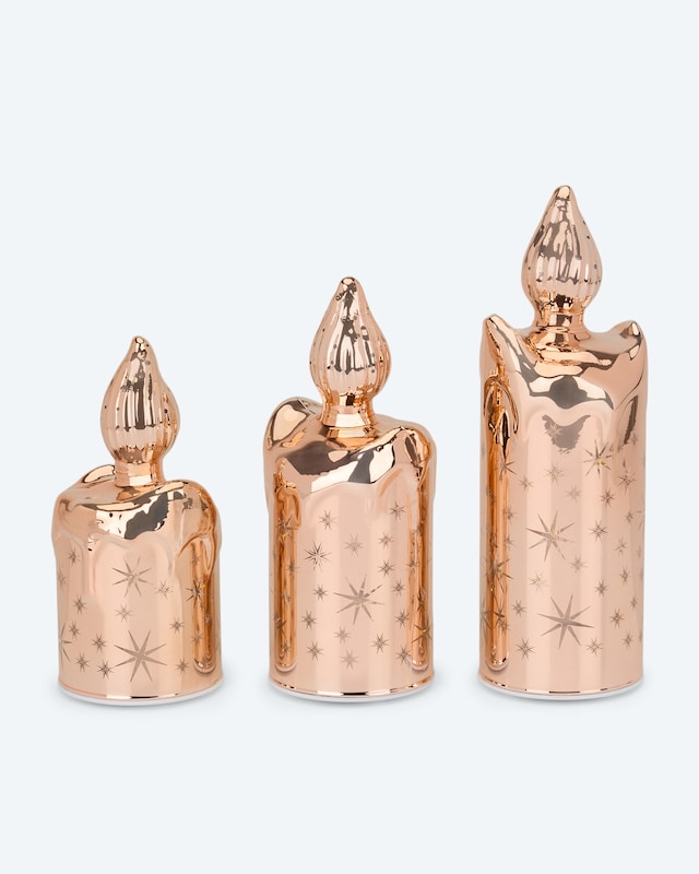 LED-Glaskerzen, 3tlg.