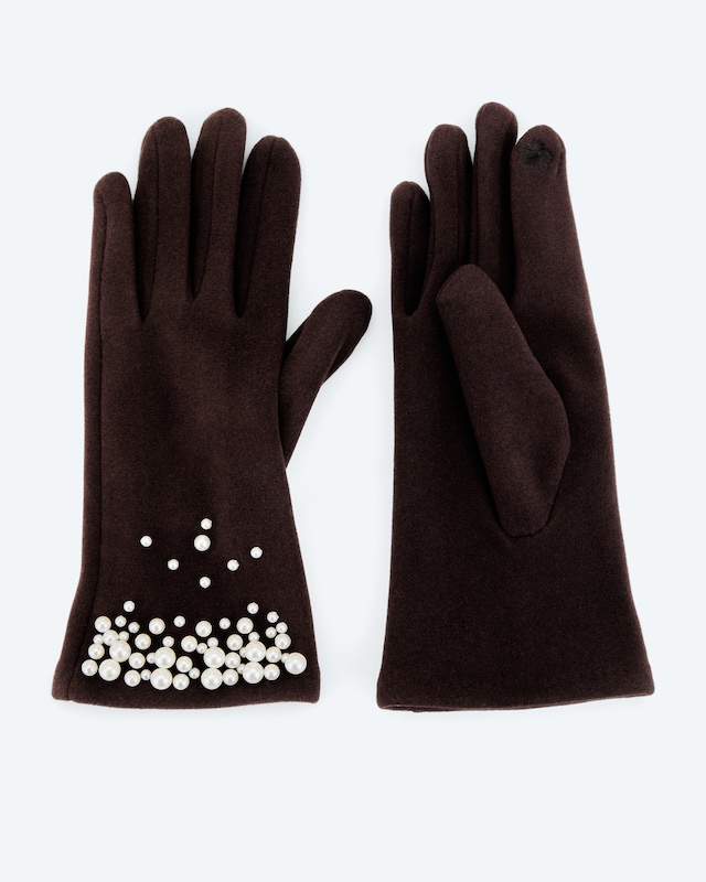 Handschuhe mit Perlendekoration