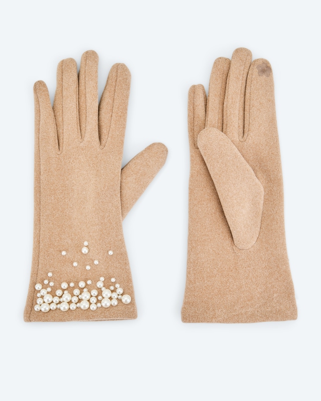 Handschuhe mit Perlendekoration