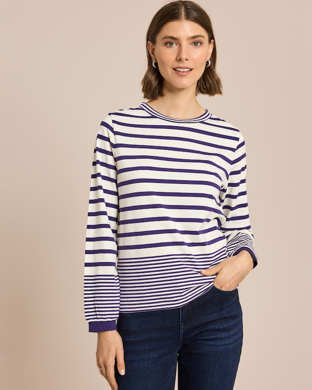 Streifen Shirt Langarm