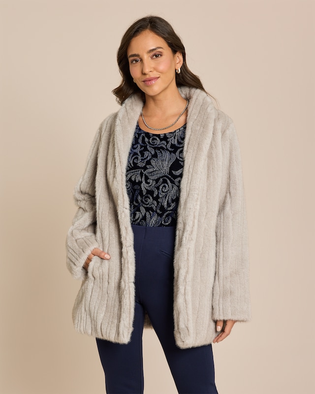 Webpelz mit Streifen