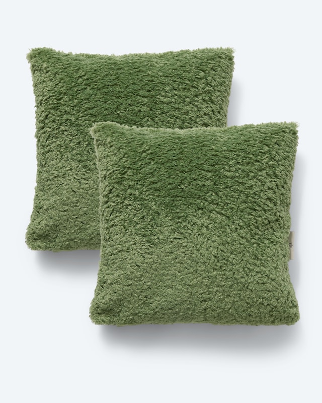 Kissen in Teddy-Optik (45 x 45 cm), 2tlg.
