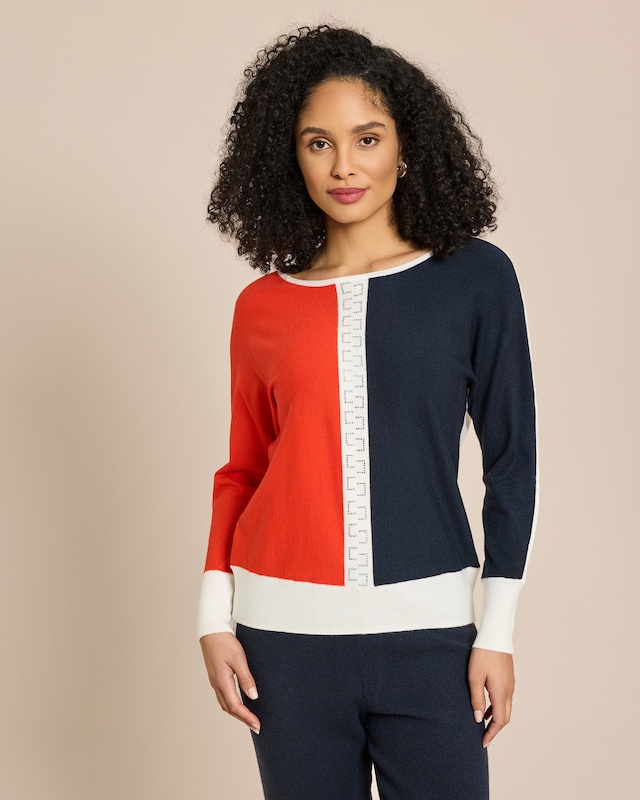 Pullover mit Fledermaus-Ärmel