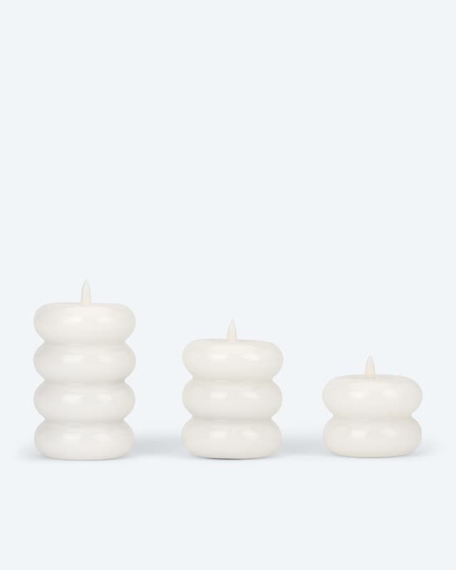 LED-Formkerze 'Glossy', 3tlg.
