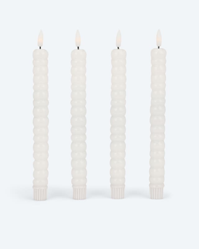 LED-Formstabkerzen 'Glossy', 4tlg.