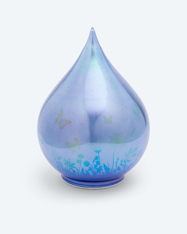 LED-Glastropfen 'Blumenwiese'