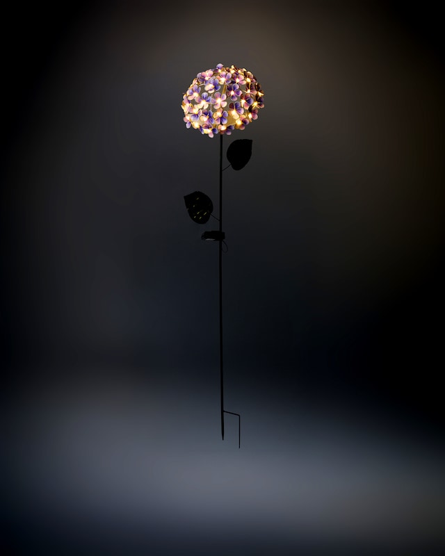 LED-Solar-Gartenstecker 'Hortensie'