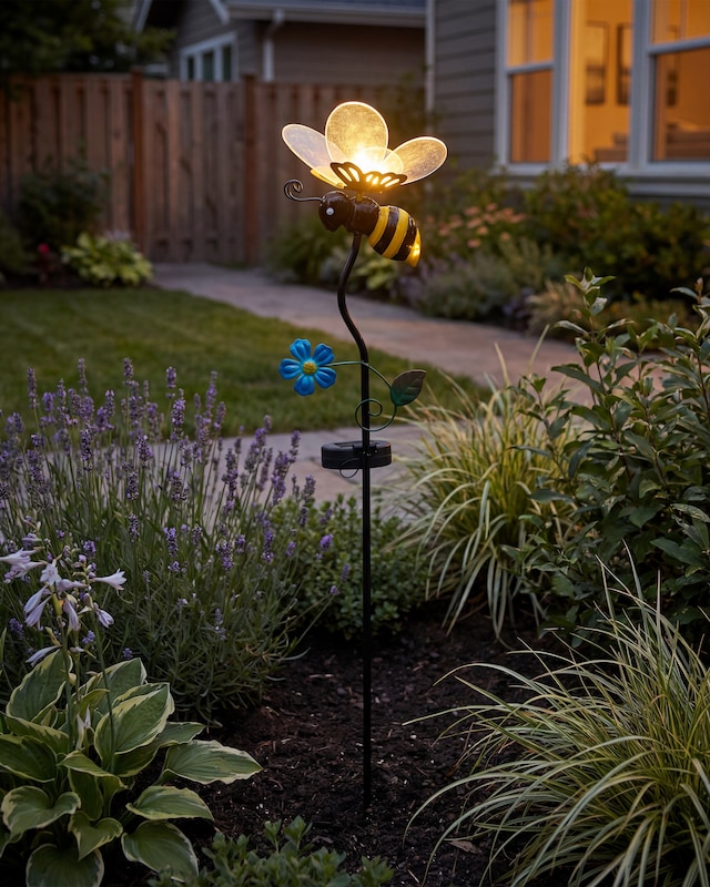 LED-Solar-Gartenstecker 'Plexiglas Biene'