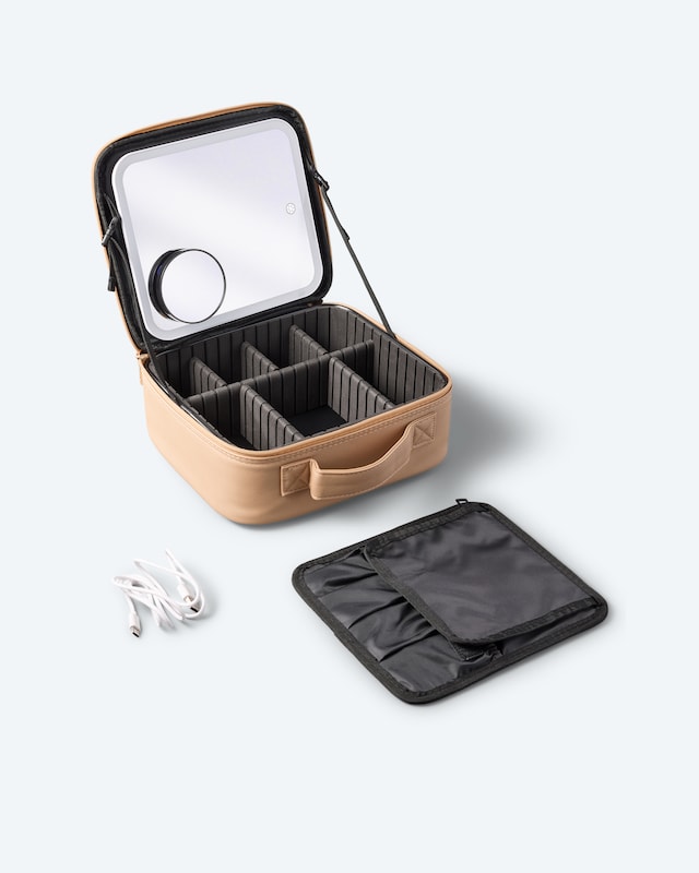 LED Beauty Case mit Pinseltasche