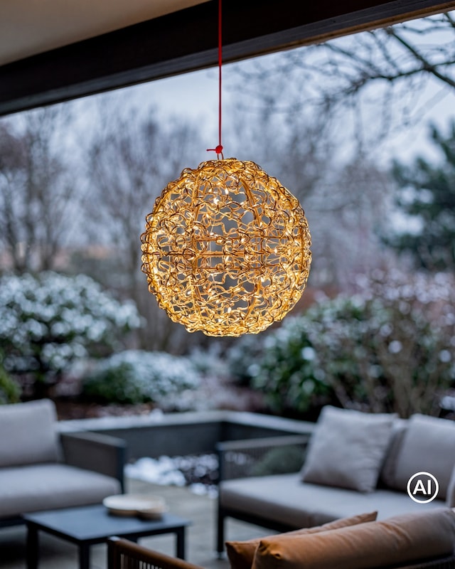 Outdoor LED-Kugel 'Draht'