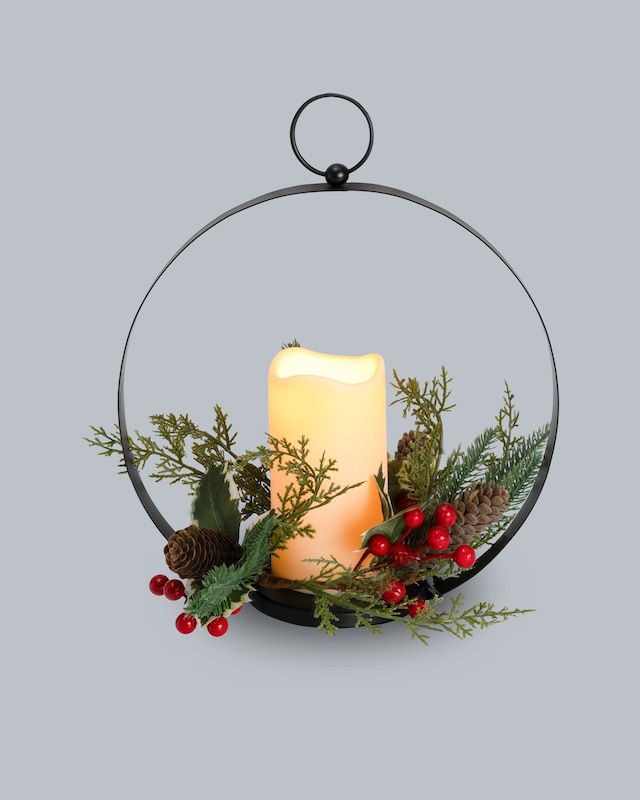 Laterne mit LED-Kerze