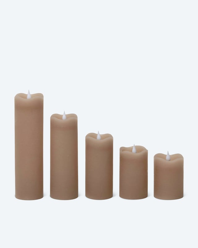 LED Stumpenkerzen Long Shine, 5tlg.