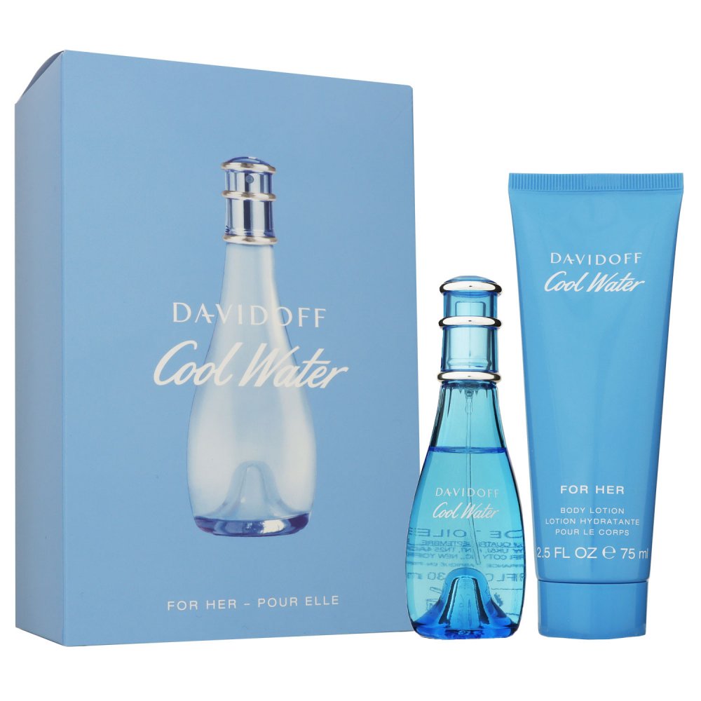 Davidoff Cool Water Woman Set 30 ml Eau de Toilette EDT & 75 ml Bodylotion Körperlotion Body Lotion