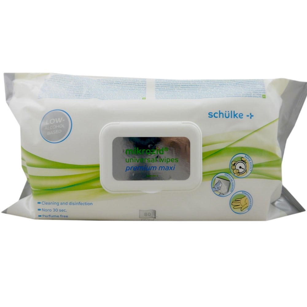 Schülke mikrozid universal wipes premium MAXI Desinfektionstücher 80 Stück