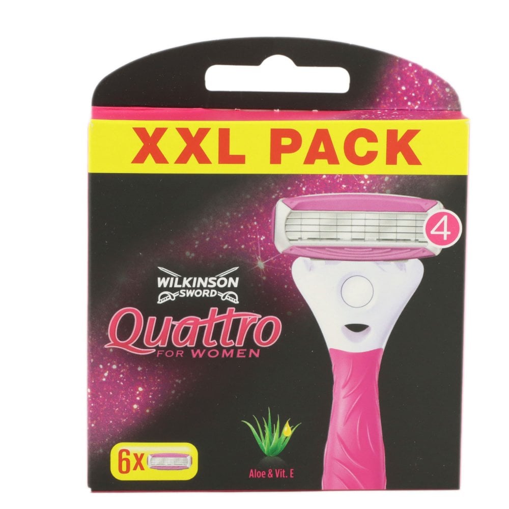Wilkinson Sword Quattro for Women 6 x Rasierklingen Aloe Vera
