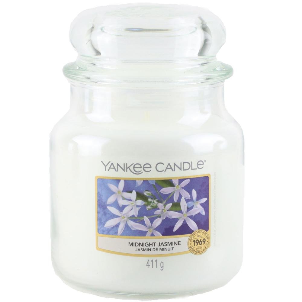 Yankee Candle Duftkerze Midnight Jasmine im Glas Jar 411 g Housewarmer