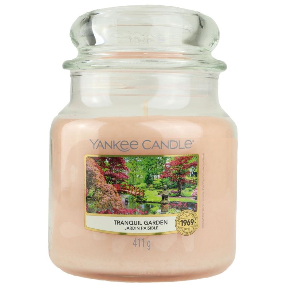 Yankee Candle Duftkerze Tranquil Garden im Glas Jar 411 g Housewarmer
