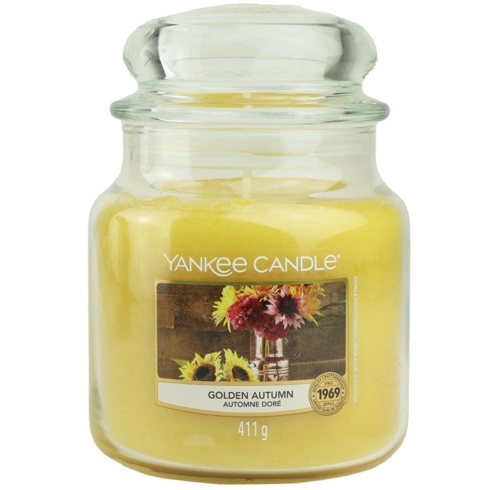 Yankee Candle Duftkerze Golden Autumn im Glas Jar 411 g Housewarmer