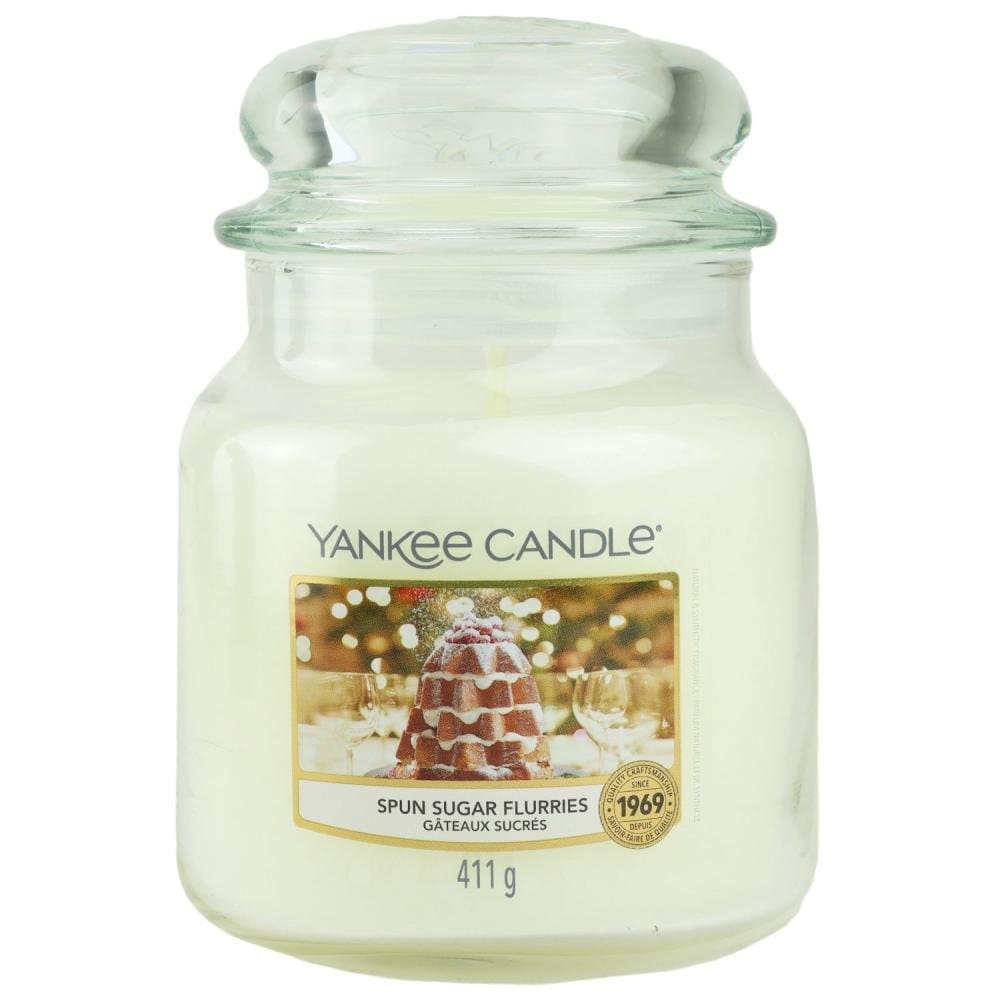 Yankee Candle Duftkerze Spun Sugar Flurries im Glas Jar 411 g Housewarmer