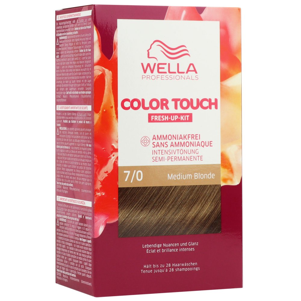 Wella Color Touch Fresh Up Kit 130 ml 7/0 mittelblond Haarfarbe mit Entwickler Set