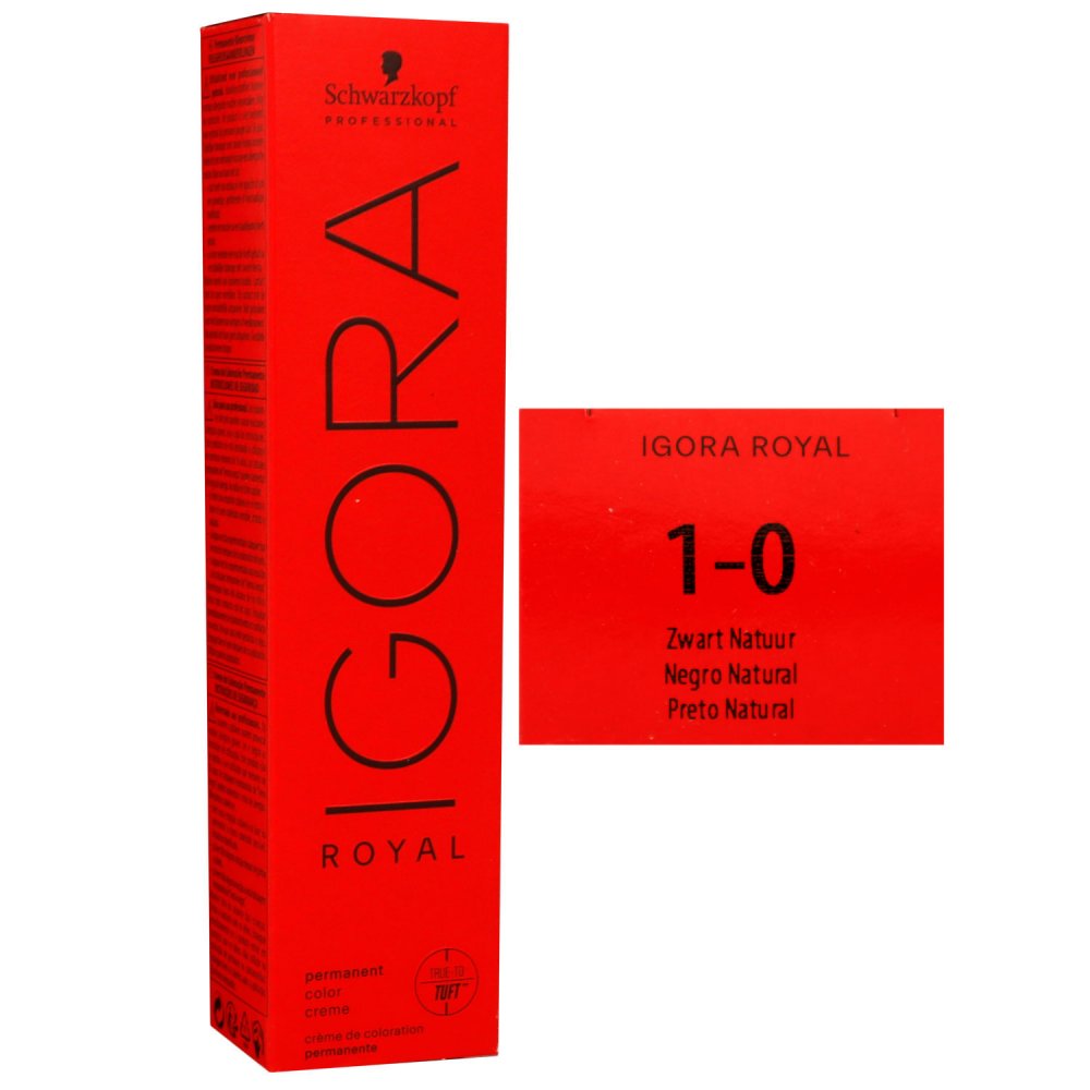 Schwarzkopf Igora Royal 60 ml 1-0 schwarz Haarfarbe Cremefarbe