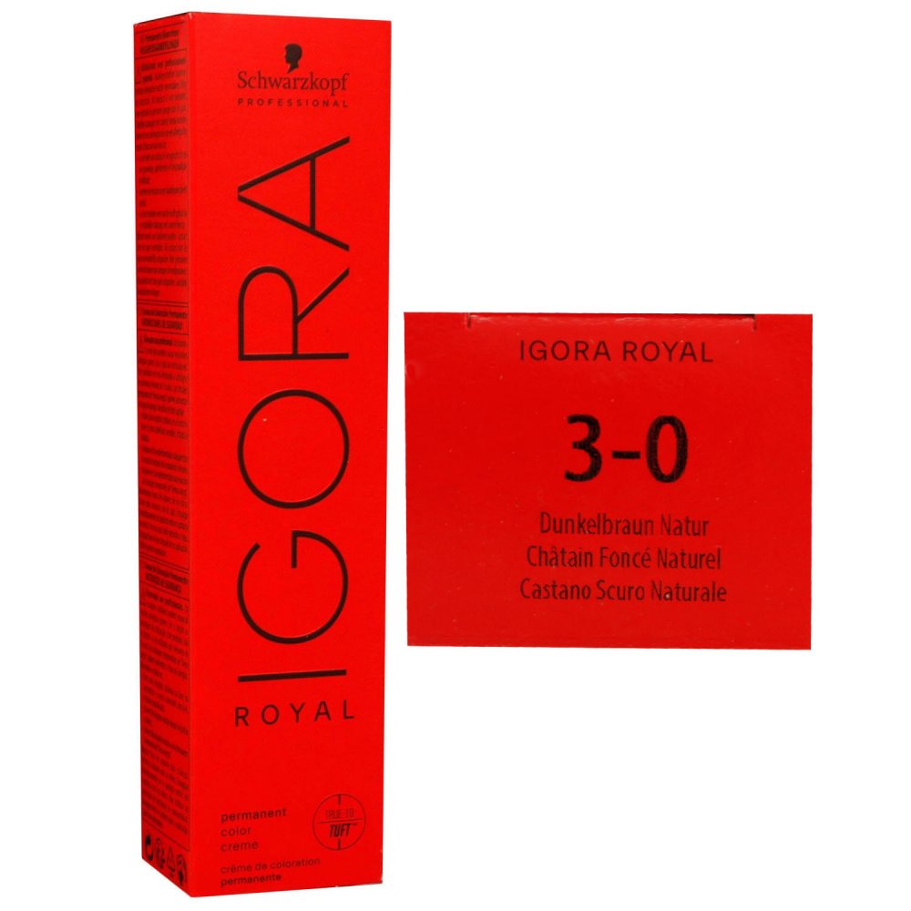 Schwarzkopf Igora Royal 60 ml 3-0 dunkelbraun Haarfarbe Cremefarbe