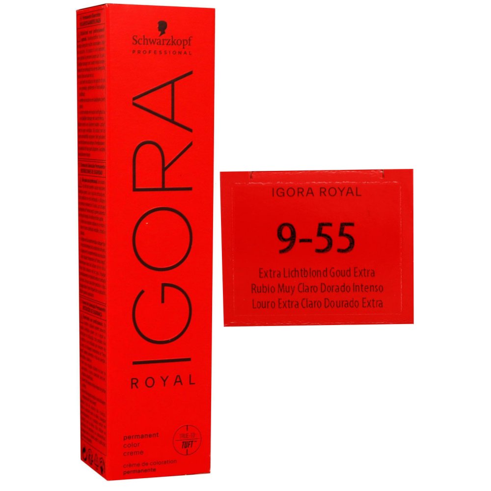 Schwarzkopf Igora Royal 60 ml 9-55 extra hellblond gold extra Haarfarbe Cremefarbe