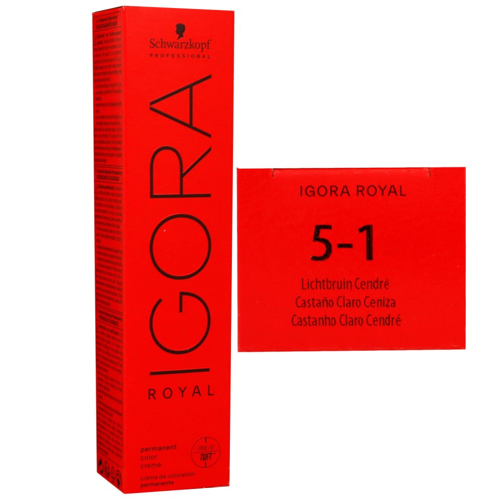 Schwarzkopf Igora Royal 60 ml 5-1 hellbraun asch Haarfarbe Cremefarbe