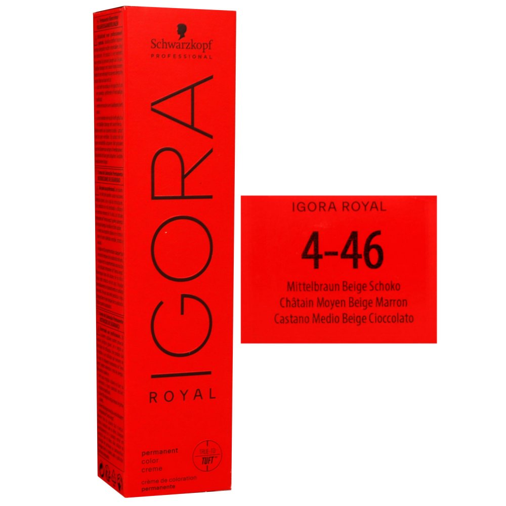Schwarzkopf Igora Royal 60 ml 4-46 mittelbraun beige schoko Haarfarbe Cremefarbe