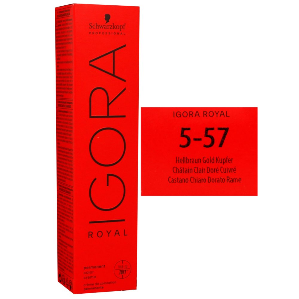 Schwarzkopf Igora Royal 60 ml 5-57 hellbraun gold kupfer Haarfarbe Cremefarbe
