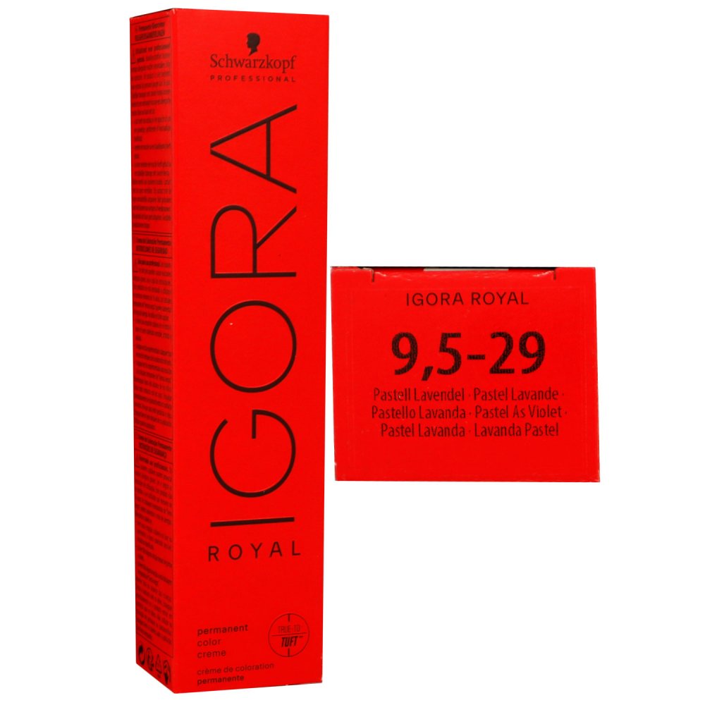 Schwarzkopf Igora Royal 60 ml 9,5-29 extra hellblond pastell lavendel Haarfarbe Cremefarbe