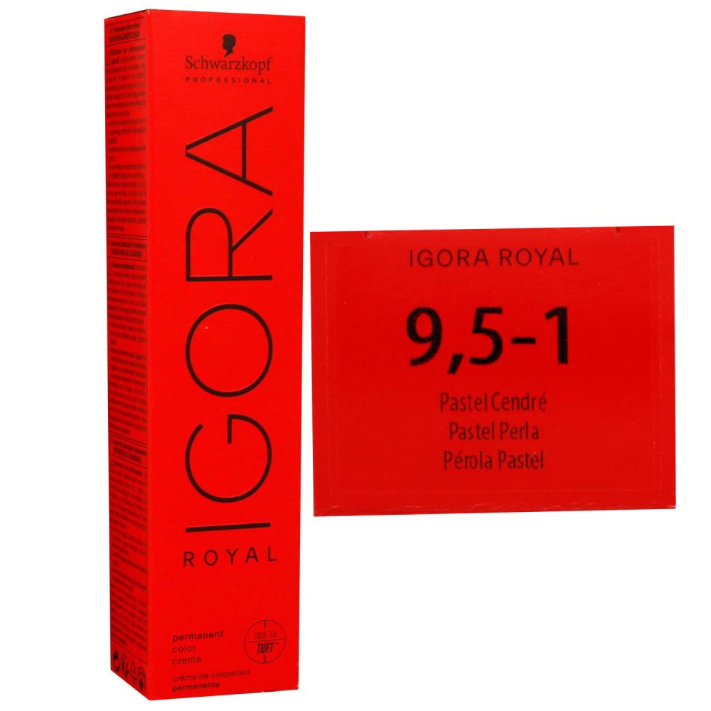 Schwarzkopf Igora Royal 60 ml 9,5-1 platinblond cendre Haarfarbe Cremefarbe