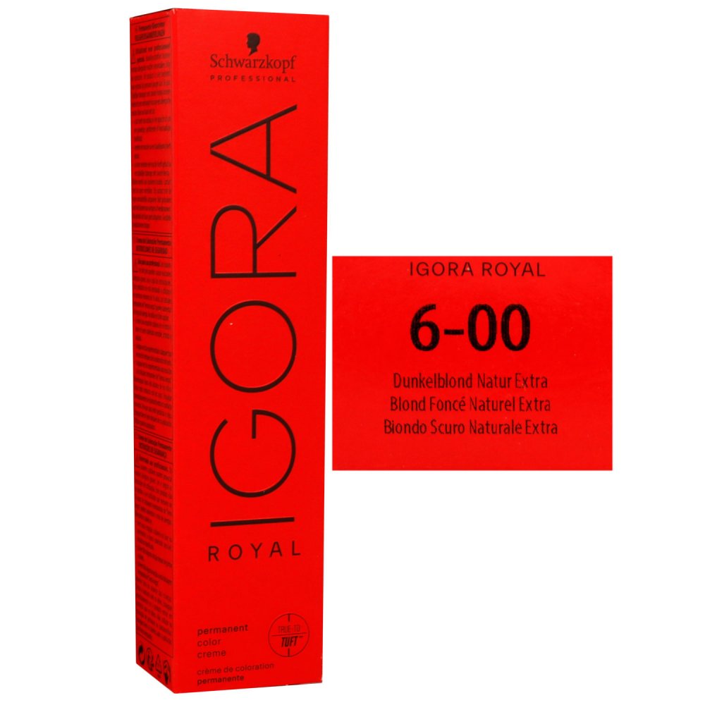 Schwarzkopf Igora Royal 60 ml 6-00 dunkelblond natur extra Haarfarbe Cremefarbe