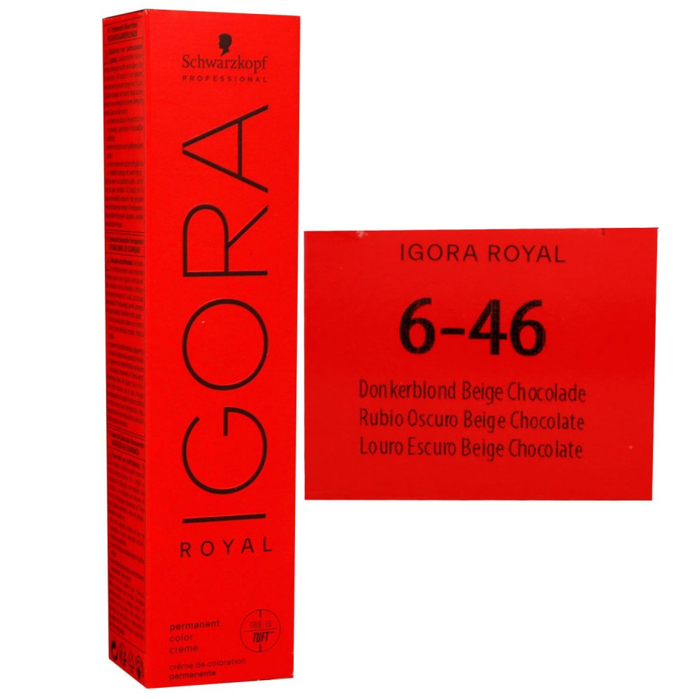 Schwarzkopf Igora Royal 60 ml 6-46 dunkelblond beige schoko Haarfarbe Cremefarbe