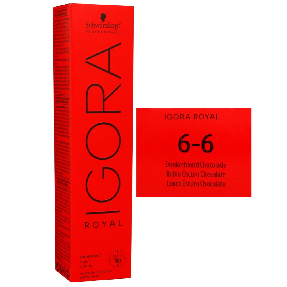 Schwarzkopf Igora Royal 60 ml 6-6 dunkelblond schoko Haarfarbe Cremefarbe