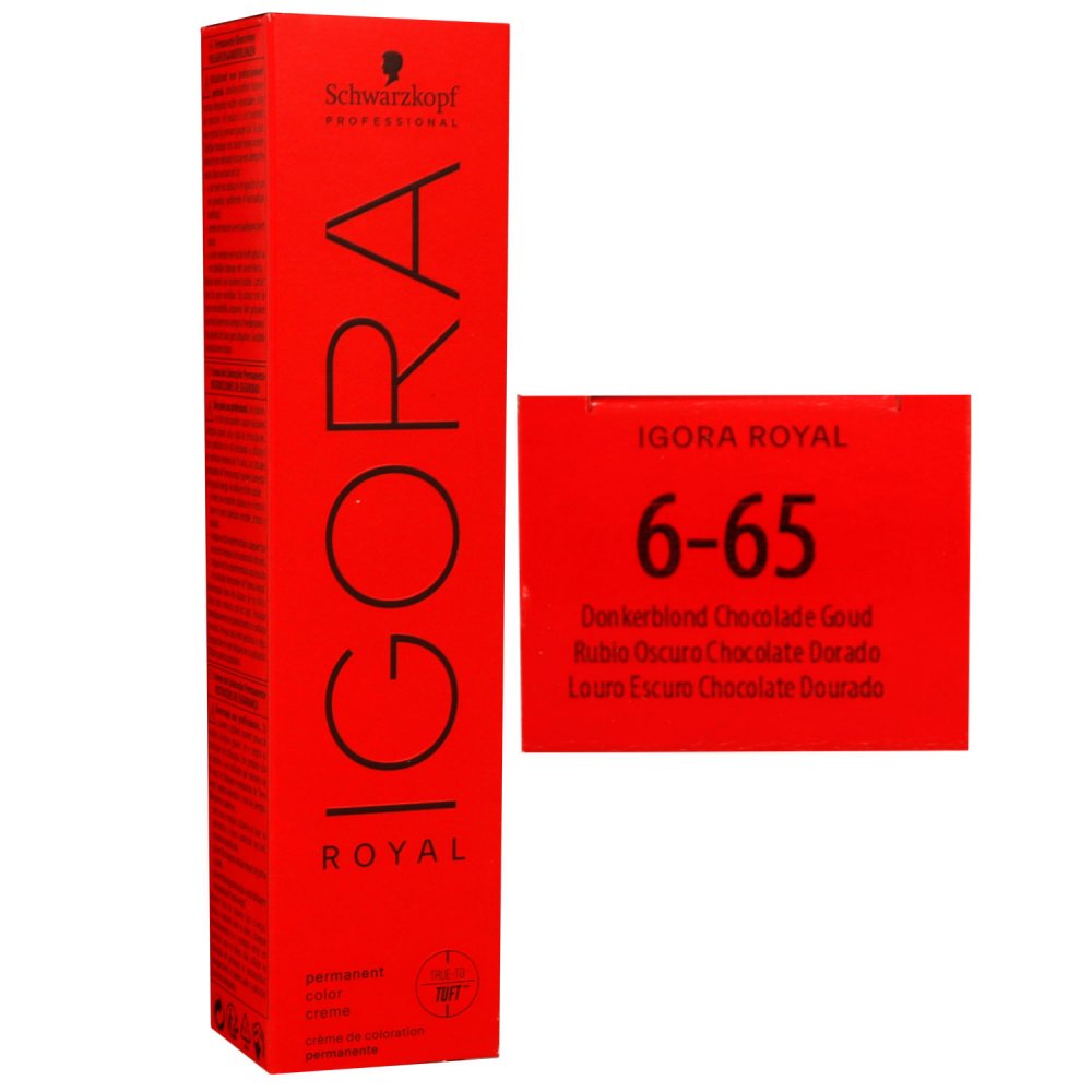 Schwarzkopf Igora Royal 60 ml 6-65 dunkelblond schoko gold Haarfarbe Cremefarbe
