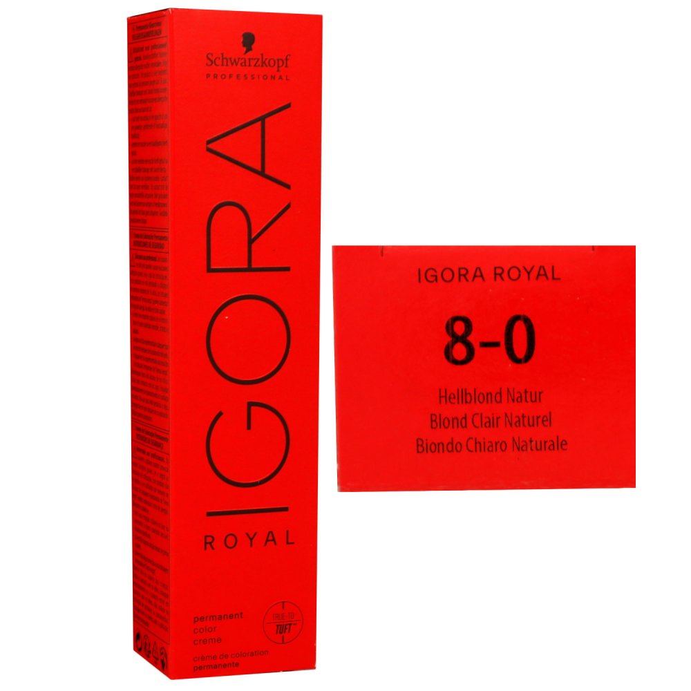 Schwarzkopf Igora Royal 60 ml 8-0 hellblond Haarfarbe Cremefarbe