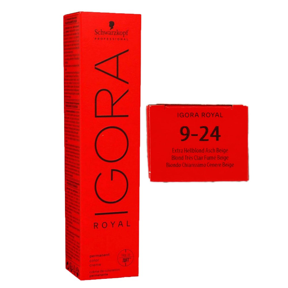 Schwarzkopf Igora Royal 60 ml 9-24 hellblond asch beige Haarfarbe Cremefarbe