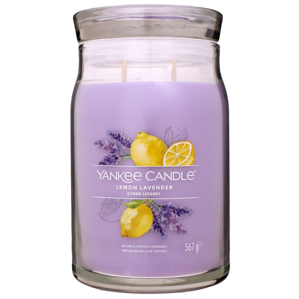 Yankee Candle Signature Lemon Lavender 2 Docht Duftkerze im Glas 567 g Housewarmer