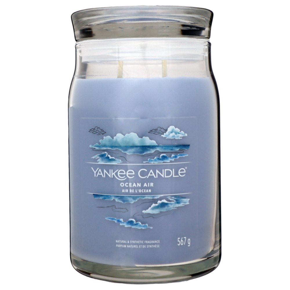 Yankee Candle Signature Ocean Air 2 Docht Duftkerze im Glas 567 g Housewarmer