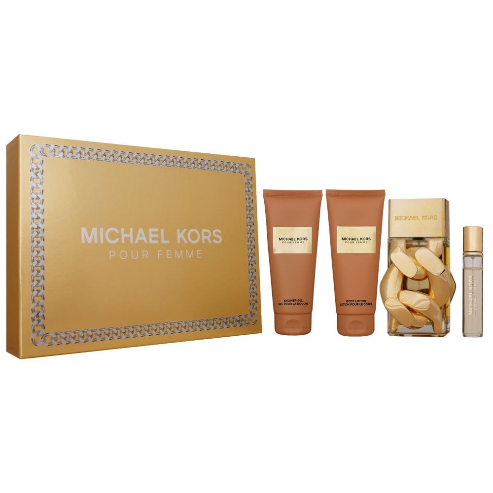 Michael Kors Pour Femme Set 100 ml EDP & 10 ml EDP & 100 ml SG & 100 ml BL