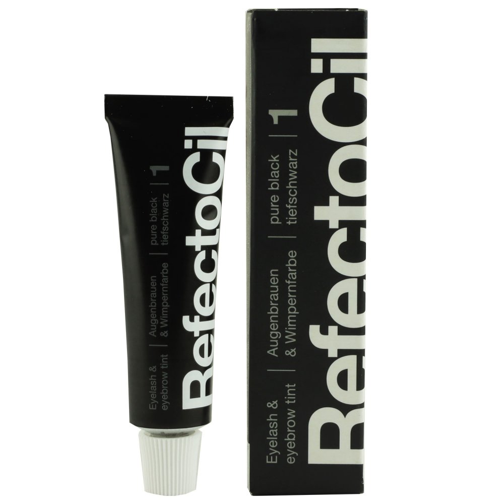 RefectoCil 1 Pure Black tiefschwarz 15 ml Augenbrauenfarbe & Wimpernfarbe