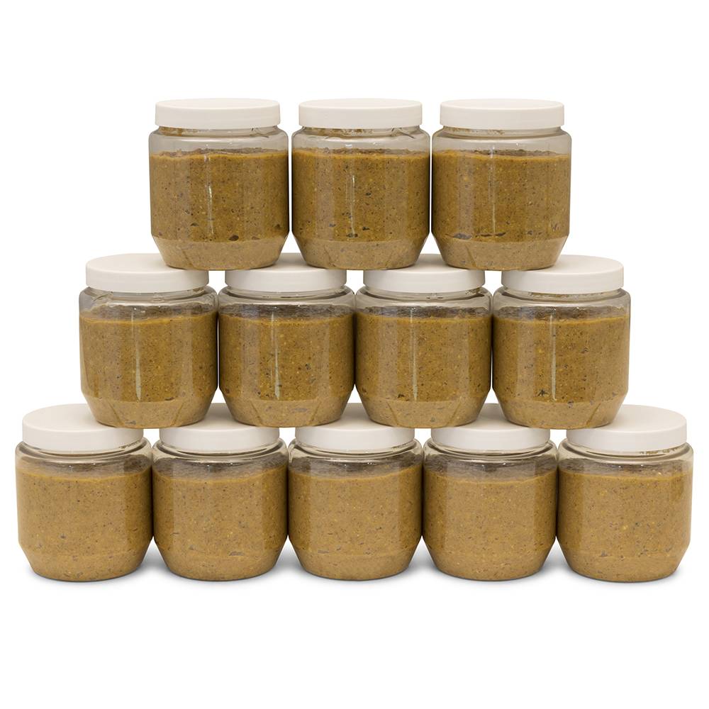 Gifts4Nature - 12 Gläser - Erdnussbutter für Gartenvögel - Auf pflanzlicher Basis - Vogelfutter mit 15,9 % Protein - Vogelfutter | Gifts4Nature