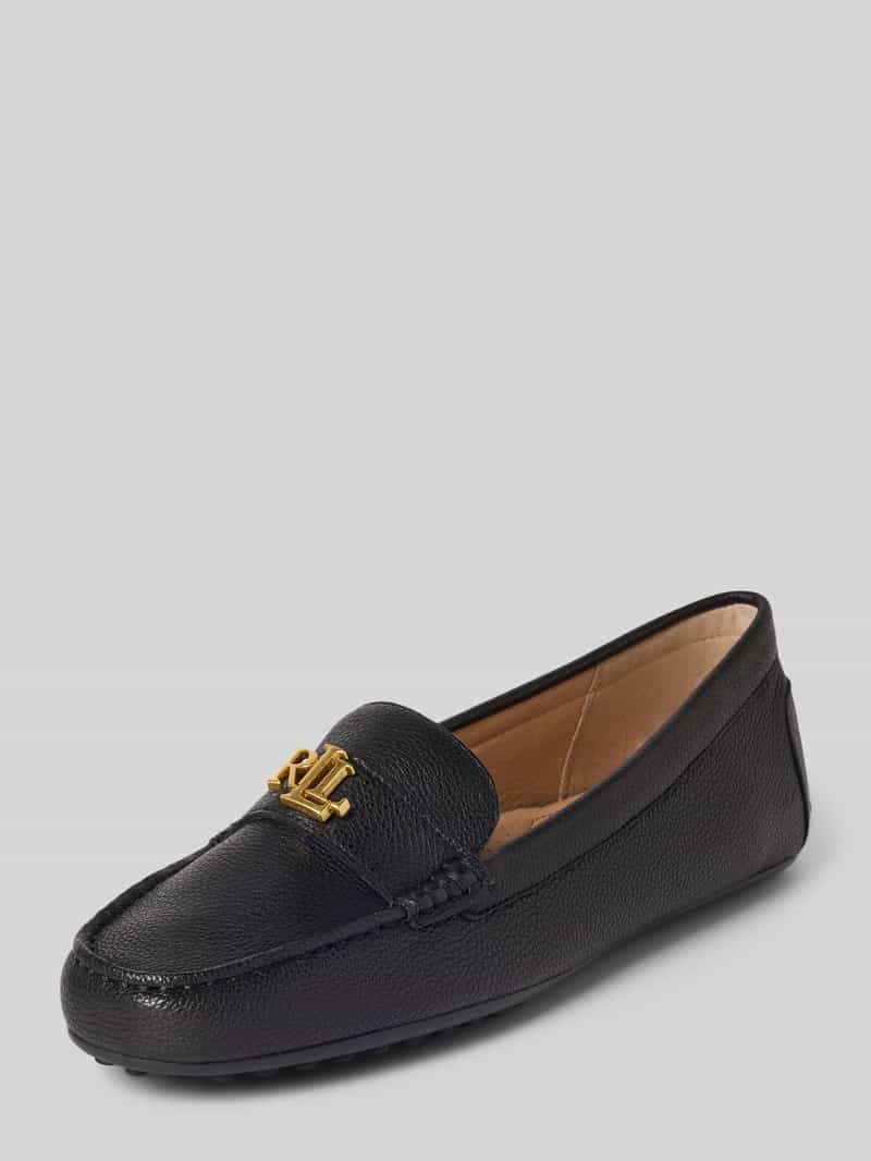 Lauren Ralph Lauren Loafer mit Logo-Applikation Modell 'BARNSBURY' in Black, Größe 37